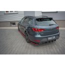 Heck Ansatz Flaps Diffusor passend für V.2 Seat Leon Mk3 Cupra ST Facelift schwarz matt