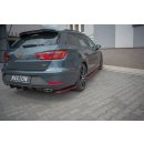 Heck Ansatz Flaps Diffusor passend für V.2 Seat Leon Mk3 Cupra ST Facelift schwarz matt