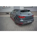 Heck Ansatz Flaps Diffusor passend für V.2 Seat Leon Mk3 Cupra ST Facelift Carbon Look