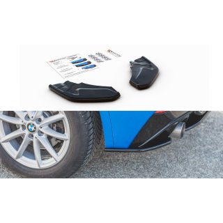 Heck Ansatz Flaps Diffusor passend für BMW X2 F39 M-Paket schwarz matt