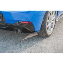 Heck Ansatz Flaps Diffusor passend für BMW X2 F39 M-Paket schwarz Hochglanz