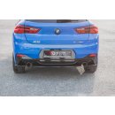 Mittlerer Diffusor Heck Ansatz passend für BMW X2 F39 M-Paket schwarz Hochglanz