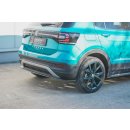 Mittlerer Diffusor Heck Ansatz passend für Volkswagen T-Cross Carbon Look