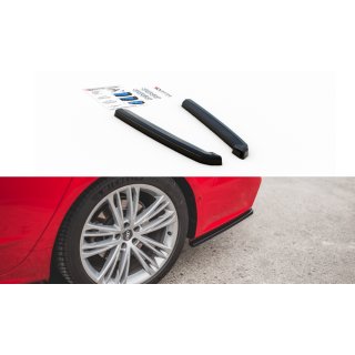 Heck Ansatz Flaps Diffusor passend für Audi A7 C8 S-Line schwarz matt