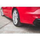 Heck Ansatz Flaps Diffusor passend für Audi A7 C8 S-Line schwarz Hochglanz