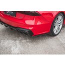 Heck Ansatz Flaps Diffusor passend für Audi A7 C8 S-Line schwarz Hochglanz