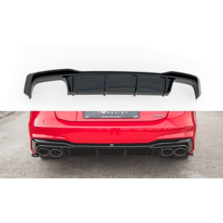 Diffusor Heck Ansatz passend für Audi A7 C8 S-Line schwarz matt