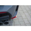 Heck Ansatz Flaps Diffusor passend für V.2 BMW 1er F40 M-Paket