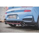 Mittlerer Diffusor Heck Ansatz passend für (mit einem vertikalem balken) Hyundai I30 N Mk3 Hatchback schwarz matt