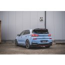 Mittlerer Diffusor Heck Ansatz passend für (mit einem vertikalem balken) Hyundai I30 N Mk3 Hatchback Carbon Look