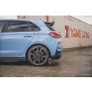 Heck Ansatz Flaps Diffusor V.3 passend für Hyundai I30 N Mk3 Hatchback schwarz Hochglanz