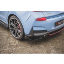 Heck Ansatz Flaps Diffusor V.3 passend für Hyundai I30 N Mk3 Hatchback schwarz Hochglanz