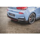 Heck Ansatz Flaps Diffusor V.3 passend für Hyundai I30 N Mk3 Hatchback schwarz Hochglanz