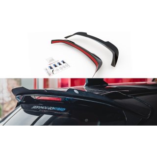 Spoiler CAP passend für Toyota Corolla XII Hatchback schwarz Hochglanz