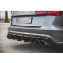 Diffusor Heck Ansatz passend für Audi S6 / A6 S-Line C7 FL schwarz matt