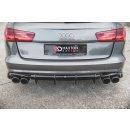 Diffusor Heck Ansatz passend für Audi S6 / A6 S-Line C7 FL schwarz Hochglanz