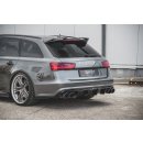 Diffusor Heck Ansatz passend für Audi S6 / A6 S-Line C7 FL Carbon Look