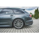 Heck Ansatz Flaps Diffusor passend für Audi S6 / A6 S-Line C7 FL schwarz Hochglanz