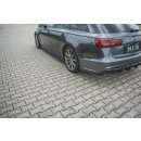 Heck Ansatz Flaps Diffusor passend für Audi S6 / A6 S-Line C7 FL schwarz Hochglanz