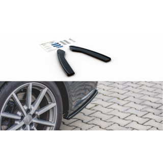 Heck Ansatz Flaps Diffusor passend für Audi S6 / A6 S-Line C7 FL Carbon Look