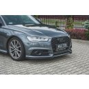 Front Ansatz passend für Audi S6 / A6 S-Line C7 FL  schwarz Hochglanz