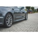 Dokladki Progów Audi S6 / A6 S-Line C7 FL  schwarz matt