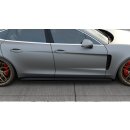 Seitenschweller Ansatz passend für Porsche Panamera Turbo / GTS 971 schwarz matt