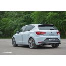 Diffusor Heck Ansatz passend für Seat Leon III Cupra schwarz matt