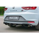 Diffusor Heck Ansatz passend für Seat Leon III Cupra schwarz matt