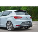 Diffusor Heck Ansatz passend für Seat Leon III Cupra schwarz Hochglanz