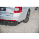 Heck Ansatz Flaps Diffusor V.2 passend für Skoda Octavia RS Mk3/Mk3 FL Hatchback/Kombi  schwarz Hochglanz