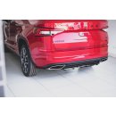 Heck Ansatz Flaps Diffusor passend für Skoda Kodiaq RS Carbon Look