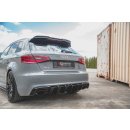 Diffusor Heck Ansatz passend für Audi RS3 8V Sportback schwarz Hochglanz