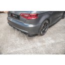 Heck Ansatz Flaps Diffusor V.1 passend für Audi RS3 8V Sportback schwarz Hochglanz