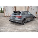 Heck Ansatz Flaps Diffusor V.2 passend für Audi RS3 8V Sportback schwarz Hochglanz