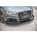 Robuste Racing Front Ansatz passend für + Flaps Audi RS3 8V Sportback schwarz Hochglanz