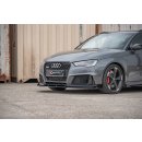 Robuste Racing Front Ansatz passend für + Flaps Audi RS3 8V Sportback schwarz Hochglanz