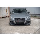 Robuste Racing Front Ansatz passend für + Flaps Audi RS3 8V Sportback schwarz Hochglanz