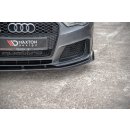 Robuste Racing Front Ansatz passend für + Flaps Audi RS3 8V Sportback schwarz Hochglanz