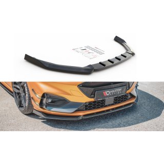 Front Ansatz V.7 passend für Ford Focus ST / ST-Line Mk4 schwarz Hochglanz