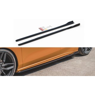 Seitenschweller Ansatz V.4 passend für Ford Focus ST / ST-Line Mk4 schwarz matt