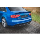 Mittlerer Diffusor Heck Ansatz passend für Audi S4 / A4 S-Line B8 Sedan schwarz matt