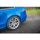 Heck Ansatz Flaps Diffusor passend für Audi S4 / A4 S-Line B8 Sedan schwarz matt