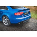 Heck Ansatz Flaps Diffusor passend für Audi S4 / A4 S-Line B8 Sedan schwarz matt