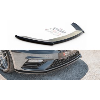 Front Ansatz V.4 passend für Seat Leon Cupra / FR Mk3 FL schwarz matt