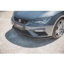 Front Ansatz V.4 passend für Seat Leon Cupra / FR Mk3 FL schwarz matt