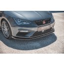 Front Ansatz V.6 passend für Seat Leon Cupra / FR Mk3 FL schwarz Hochglanz