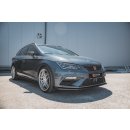 Front Ansatz V.6 passend für Seat Leon Cupra / FR Mk3 FL schwarz Hochglanz