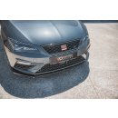 Front Ansatz V.6 passend für Seat Leon Cupra / FR Mk3 FL schwarz Hochglanz