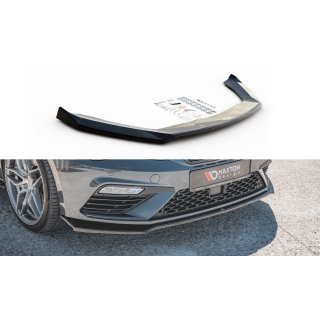 Front Ansatz V.7 passend für Seat Leon Cupra / FR Mk3 FL schwarz matt